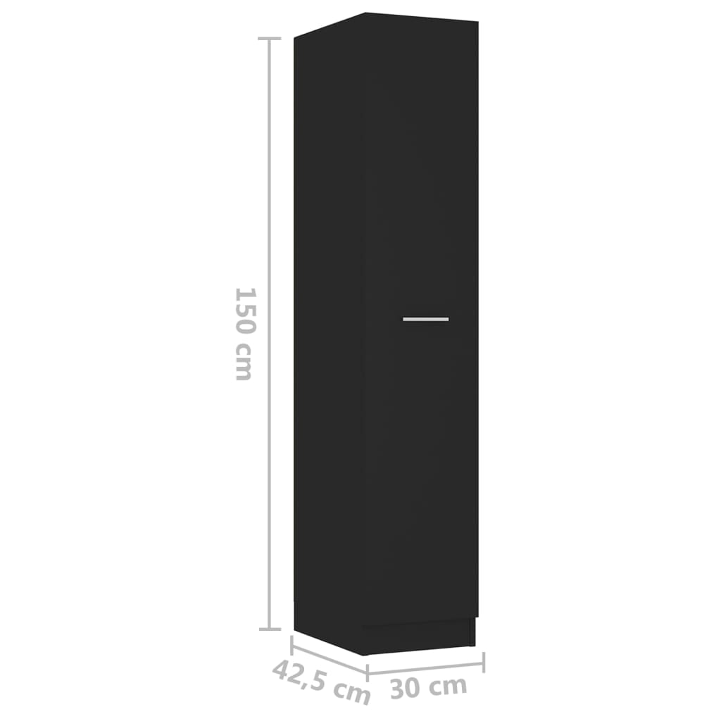 Apothekerschrank Schwarz 30x42,5x150 cm Holzwerkstoff