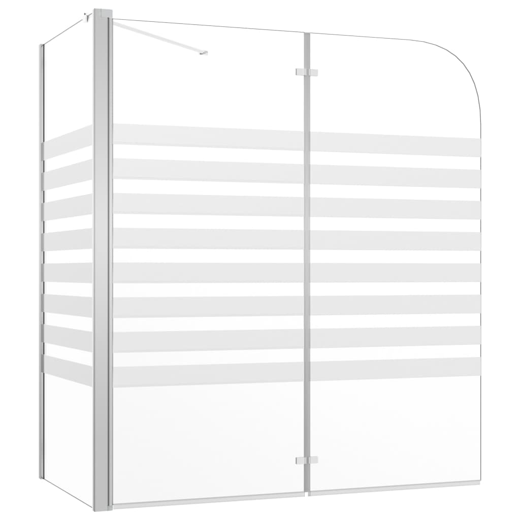 Bath Enclosure 120x68x130 cm Tempered Glass Stripe