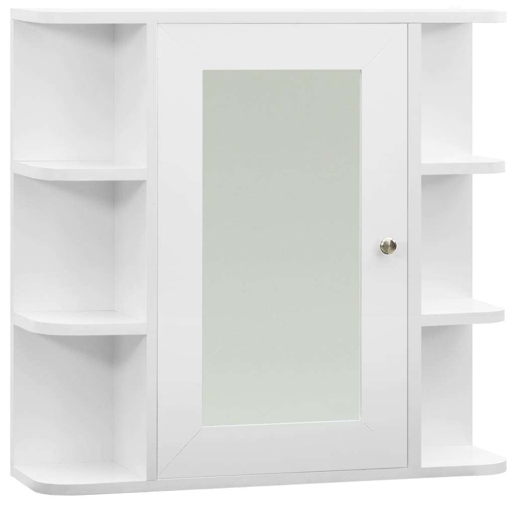 Bathroom Mirror Cabinet White 66x17x63 cm MDF