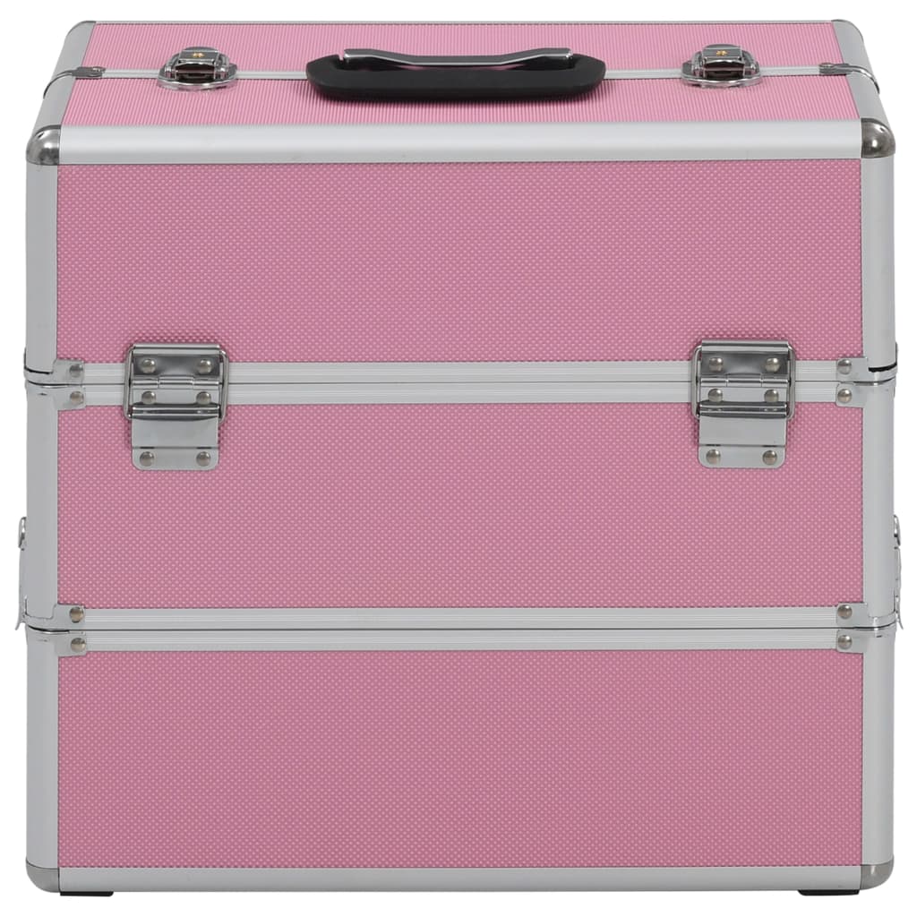 Make-up Case 37x24x35 cm Pink Aluminium