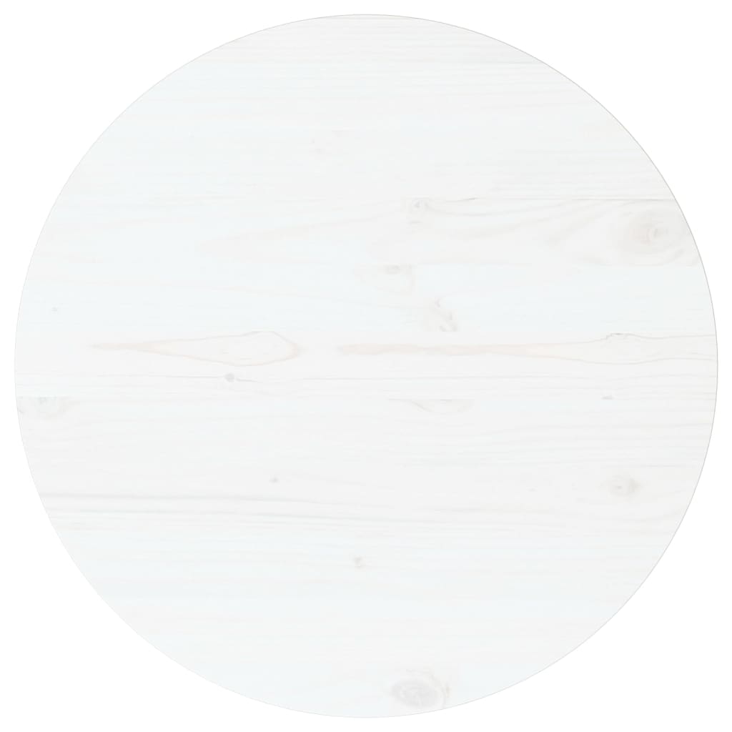 Dessus de table Blanc Ø70x2,5 cm Bois de pin massif