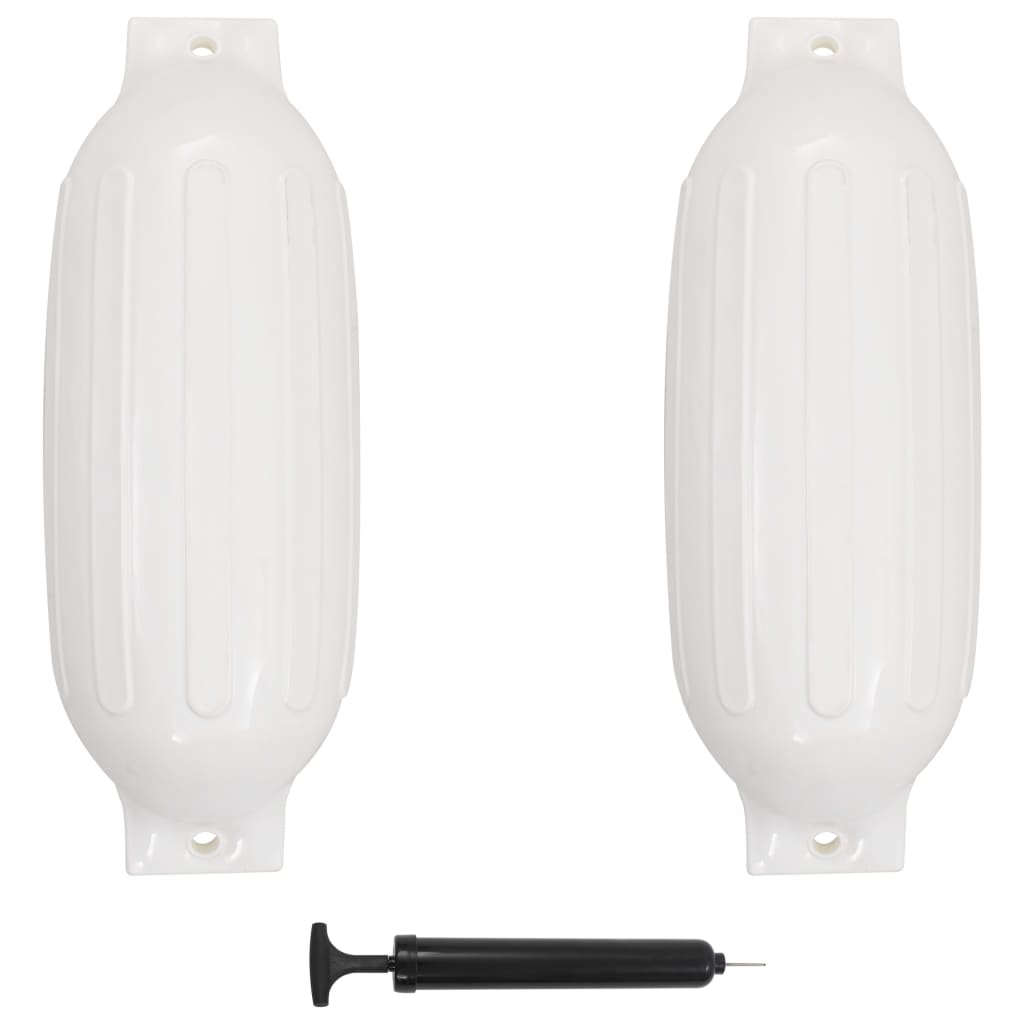 Boat Bumper 2 pcs White 69x21.5 cm PVC