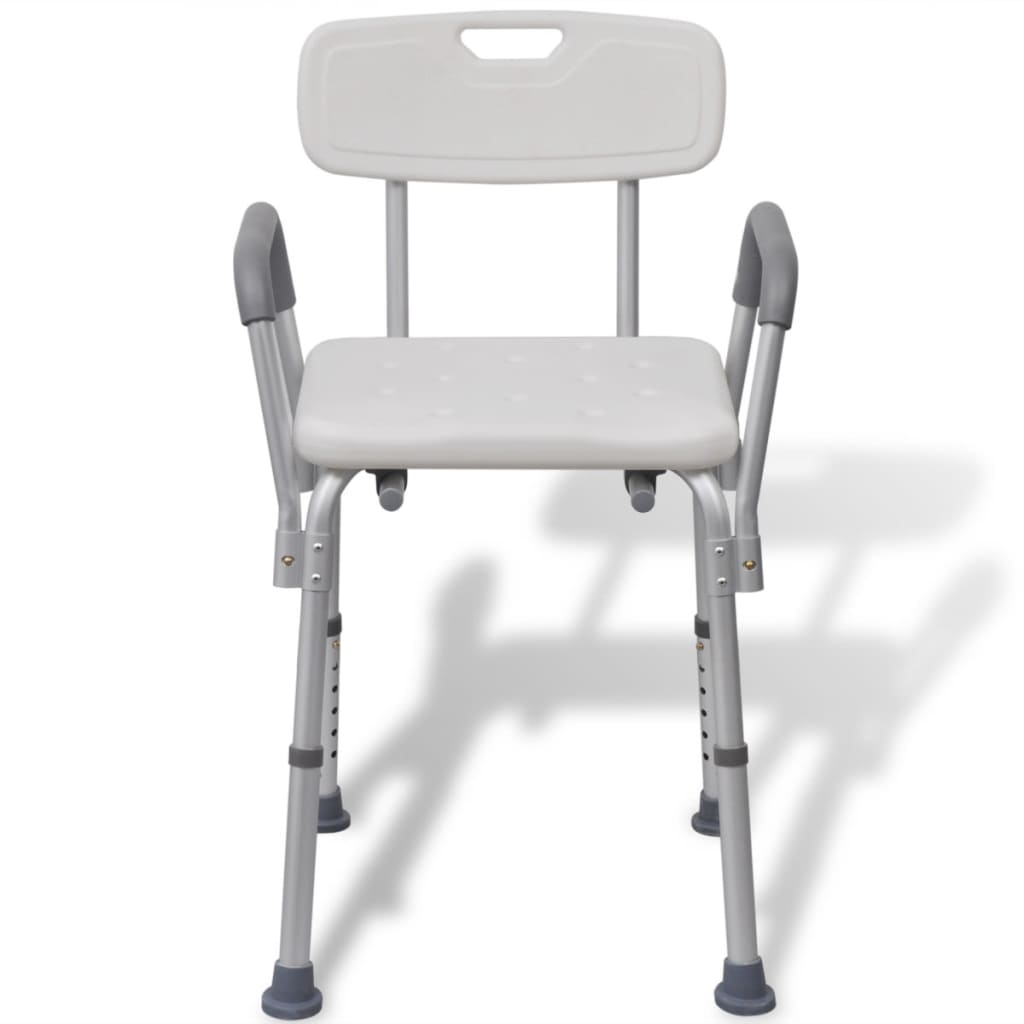 Shower Chair Aluminium White