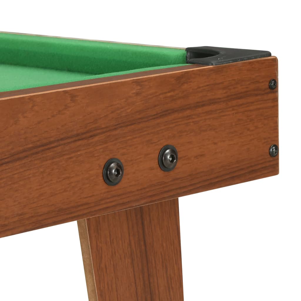 3-Fuss-Mini-Billardtisch 92×52×19 cm Braun und Grün 