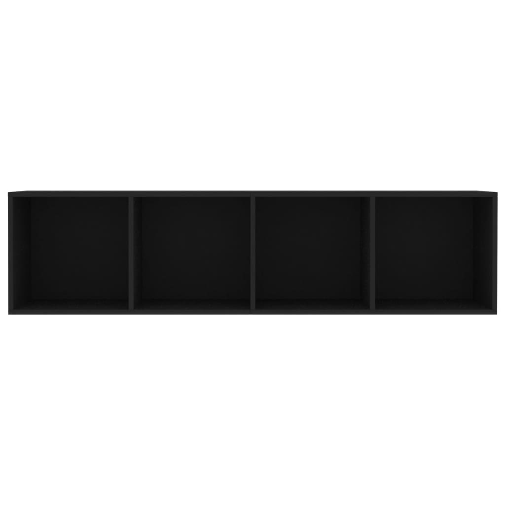Book Cabinet/TV Cabinet Black 143x30x36 cm