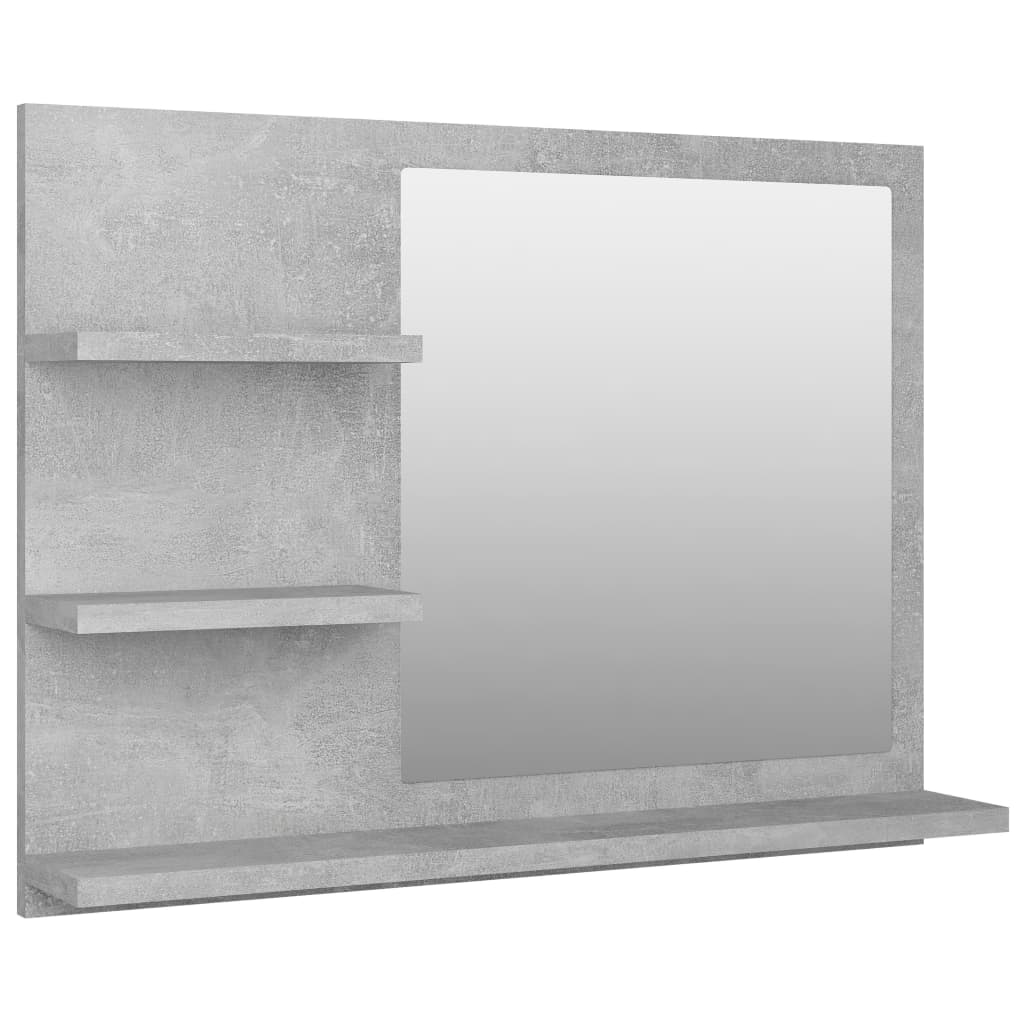 Badspiegel Betongrau 60x10,5x45 cm Holzwerkstoff