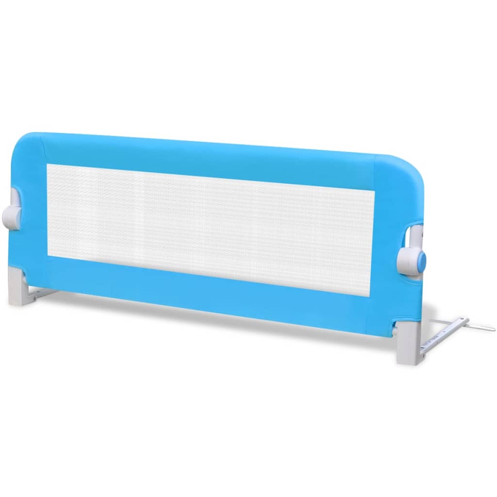Barrière de lit de sécurité pour tout-petits 2pcs Bleu 102x42cm