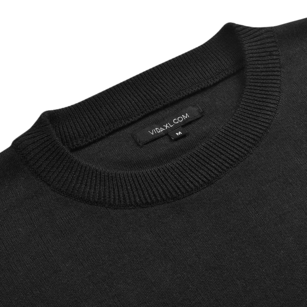 5 pcs  Men's Pullover Sweaters Round Neck Black XL