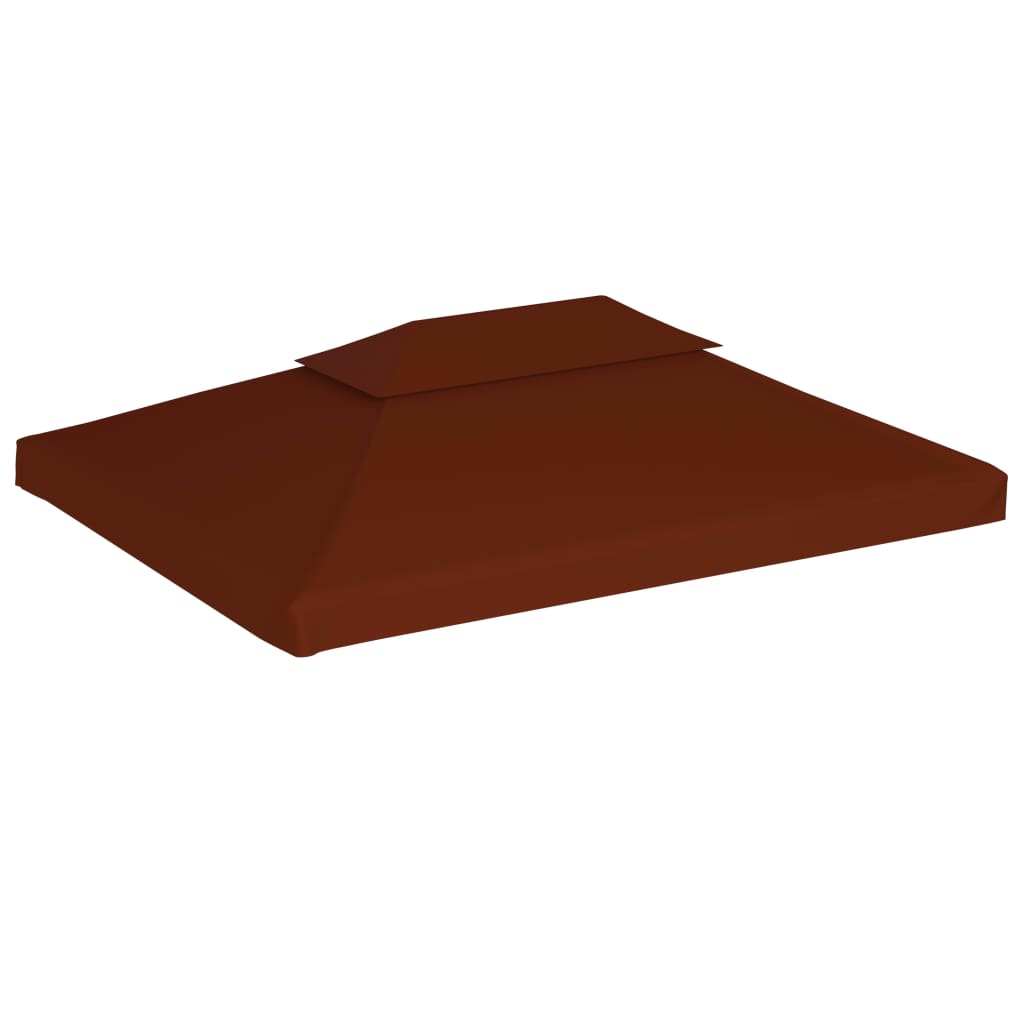 2-Tier Gazebo Top Cover 310 g/m² 4x3 m Terracotta