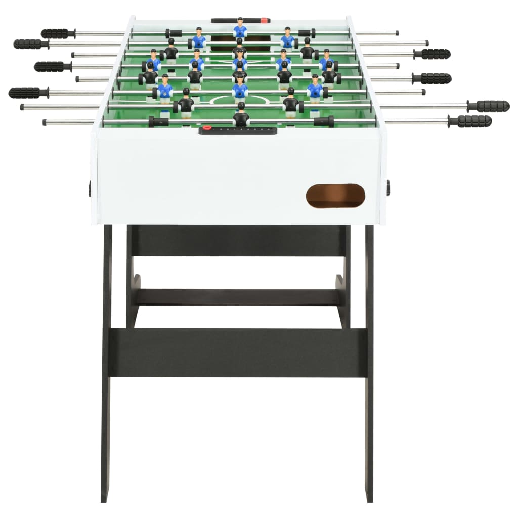 Table de football pliante 121 x 61 x 80 cm Blanc