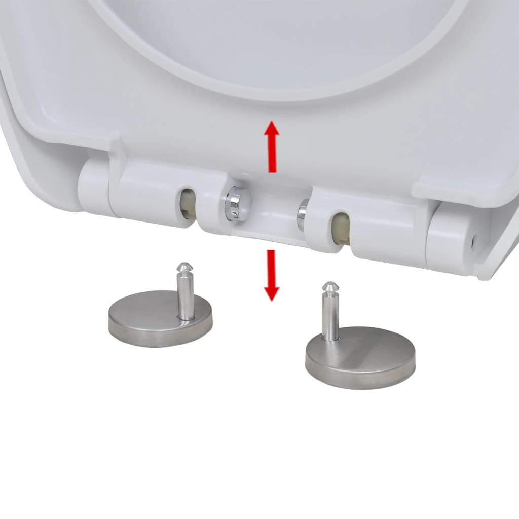 Toilettensitz Oval mit Absenkautomatik und Quick-Release Weiss