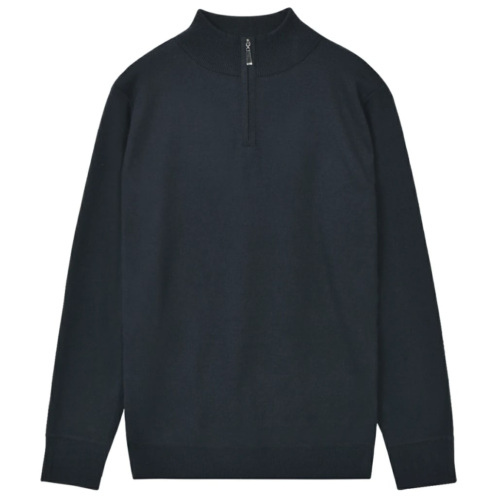 5 pcs  Men's Zip Pullover Sweaters Navy XL