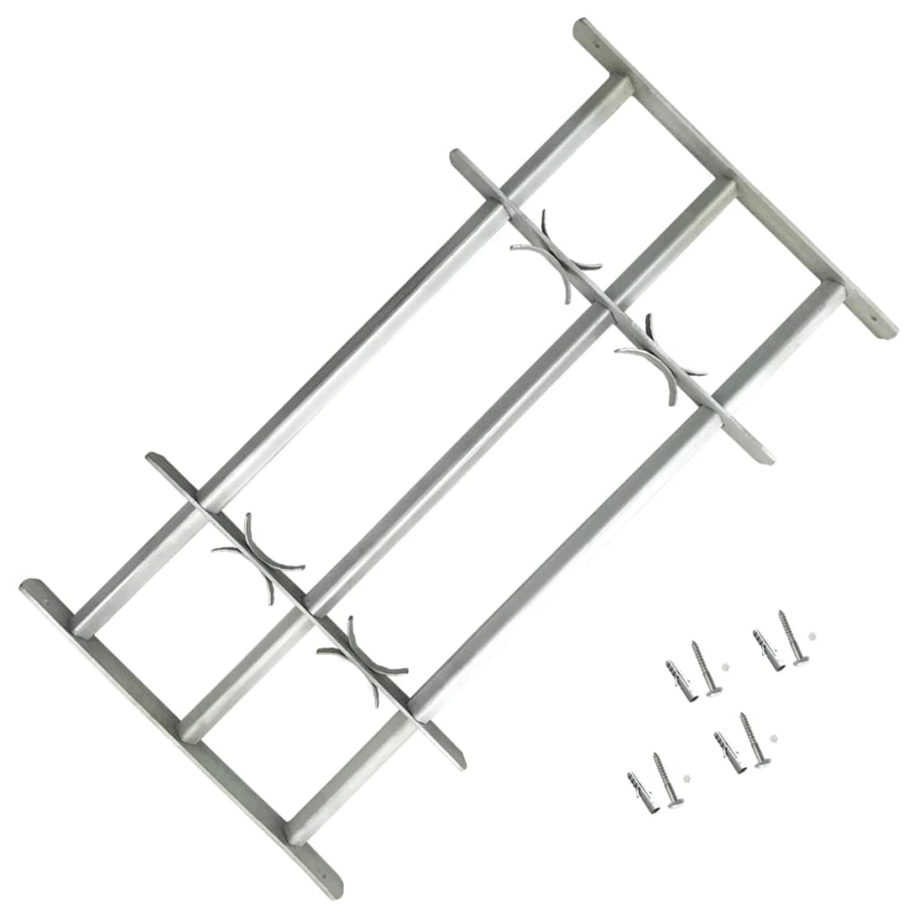 Adjustable Security Grille for Windows with 3 Crossbars 1000-1500 mm