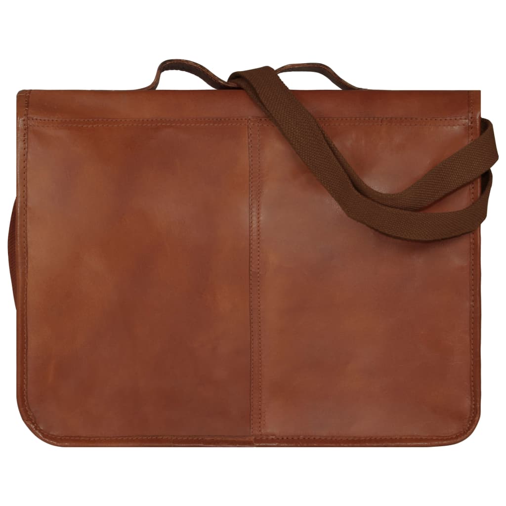 Laptop Bag Real Leather Brown