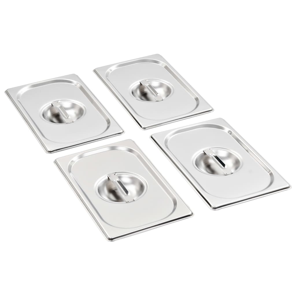 Lids for GN 1/4 Pan 4 pcs  Stainless Steel