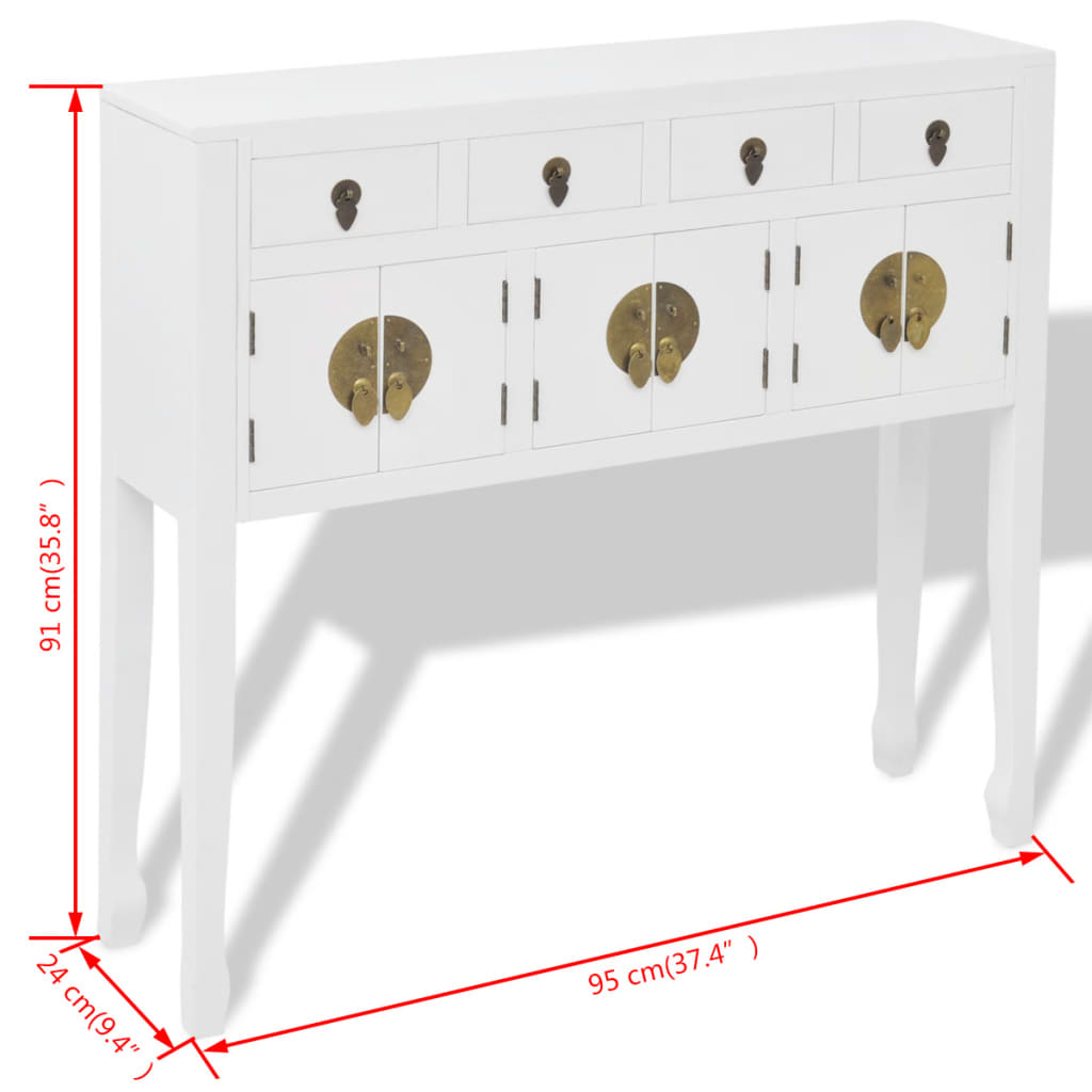   Sideboard Chinesischer Stil Massivholz Weiss