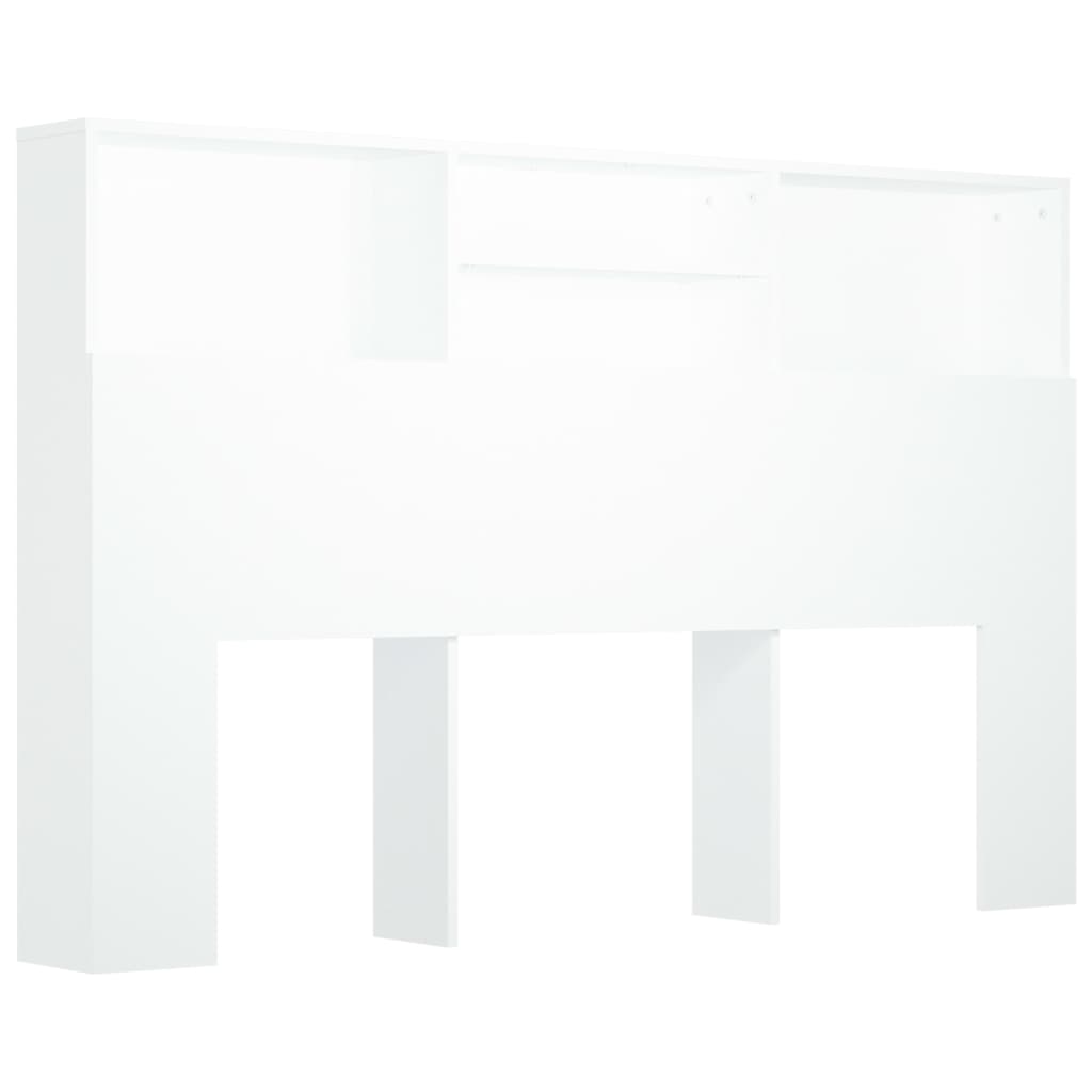 Armoire de tête de lit Blanc 160x19x103,5 cm