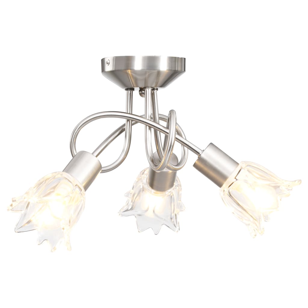 Deckenleuchte Glas-Lampenschirme für 3 E14 Glühlampen