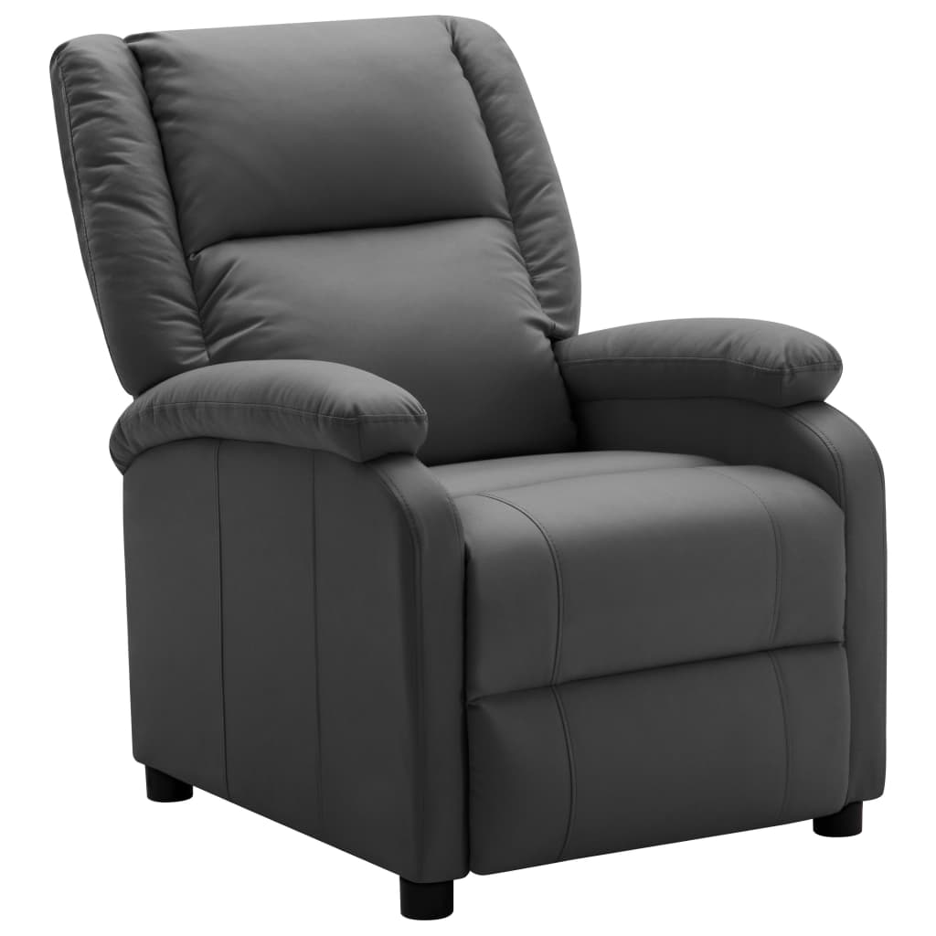 322439 Recliner Anthracite Faux Leather