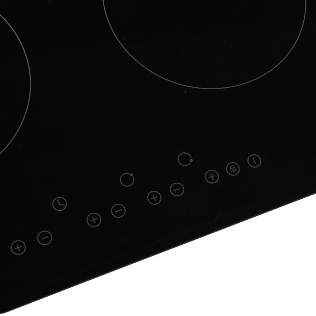 Glaskeramik-Kochfeld mit 4 Platten Touch Control 6600 W