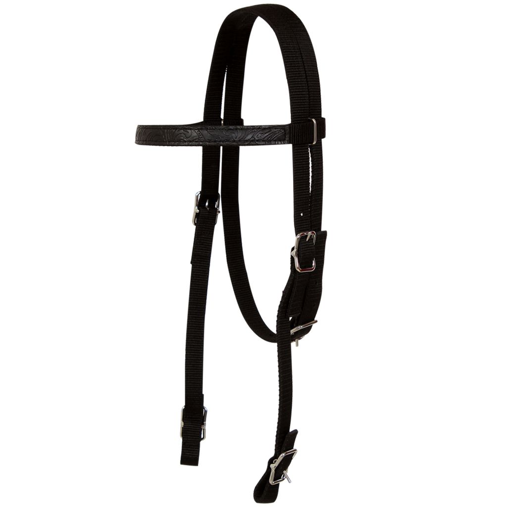 Western Saddle. Headstall&Breast Collar Real Leather 15" Black