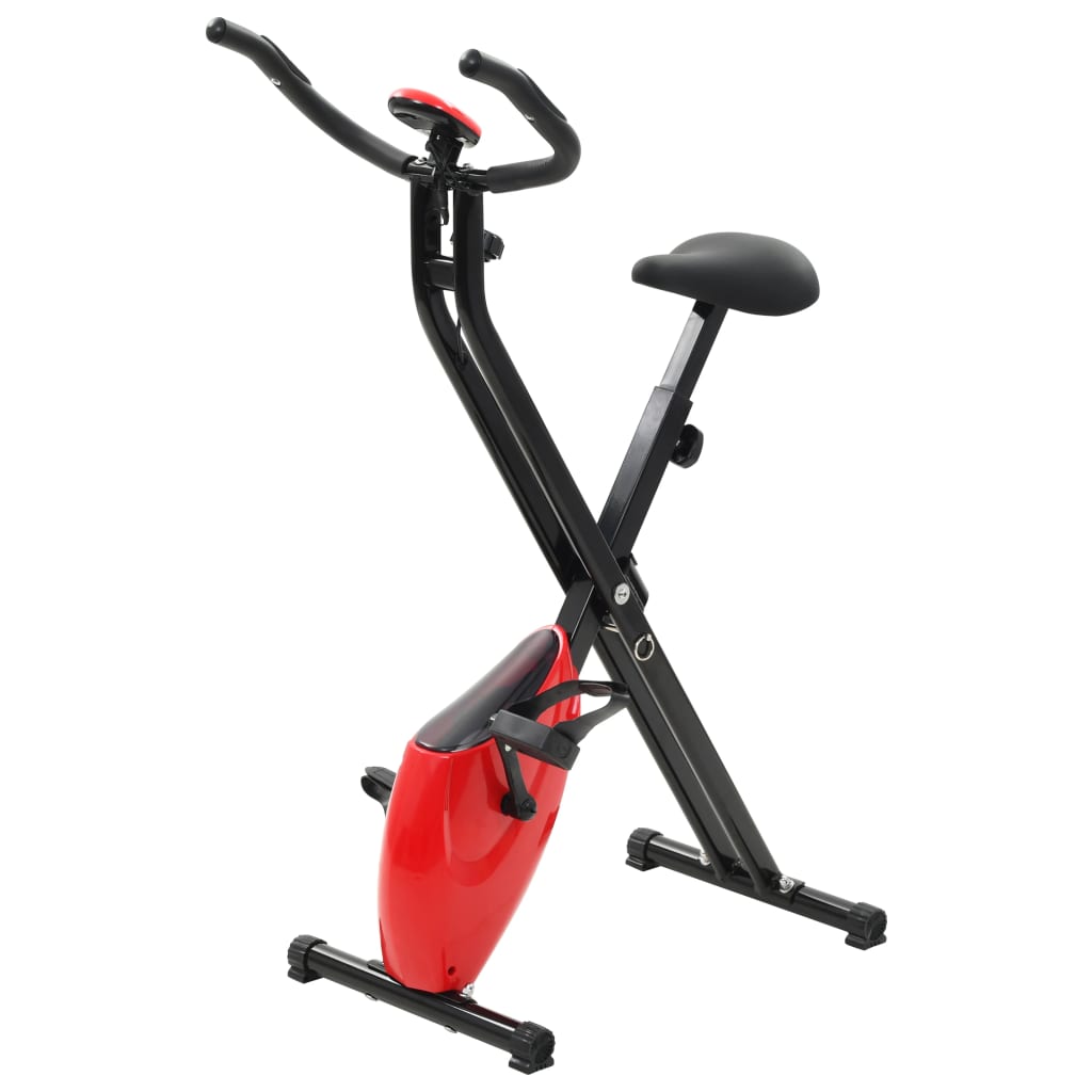 Magnetic Exercise X-Bike with Pulse Measurement Black and Red