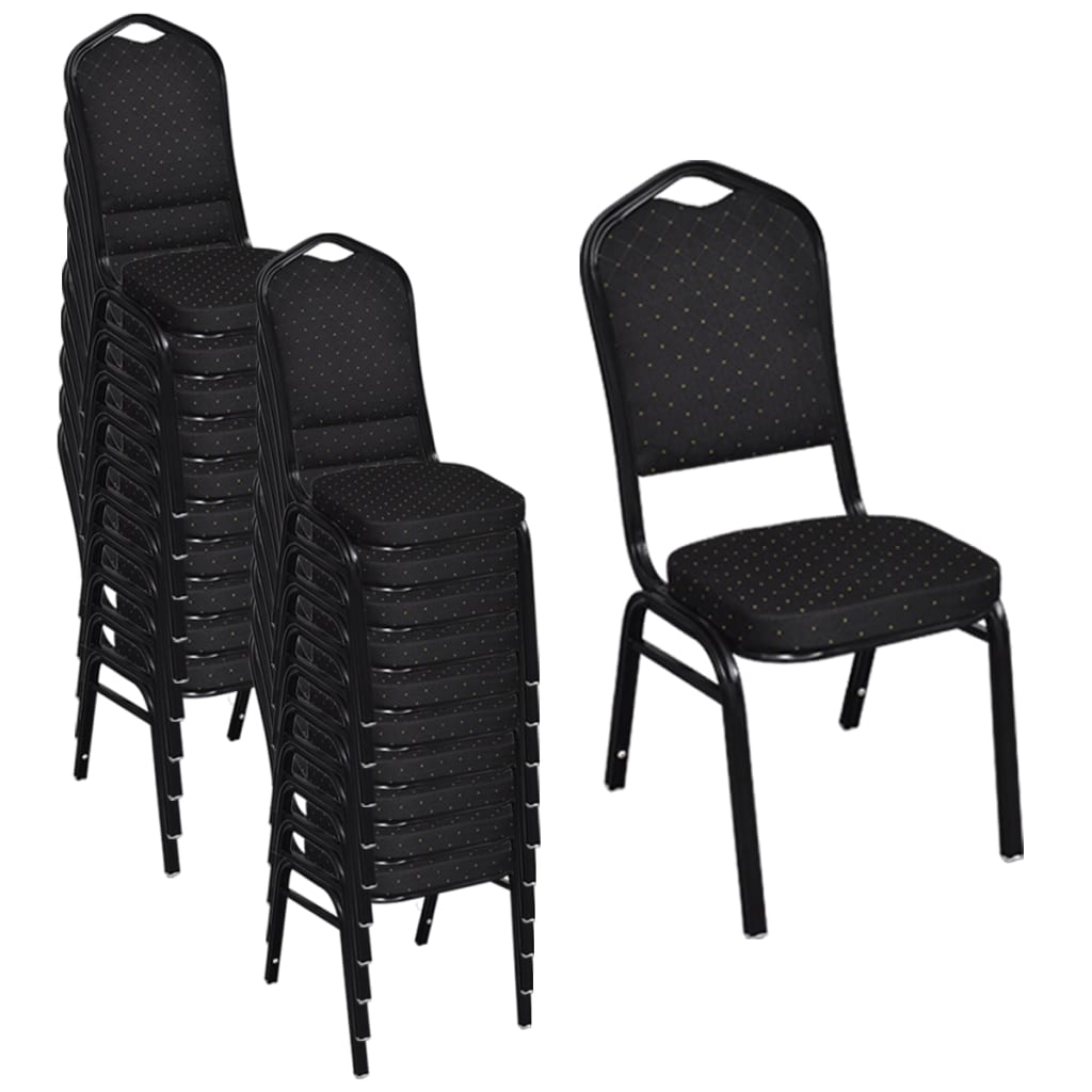 20 pcs Black Upholstered Dining Chair Stackable