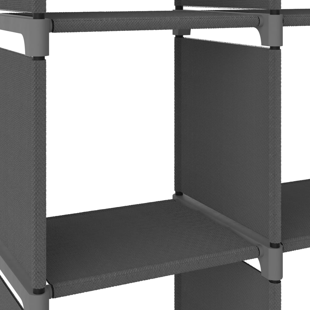 12-Cube Display Shelf Grey 103x30x141 cm Fabric