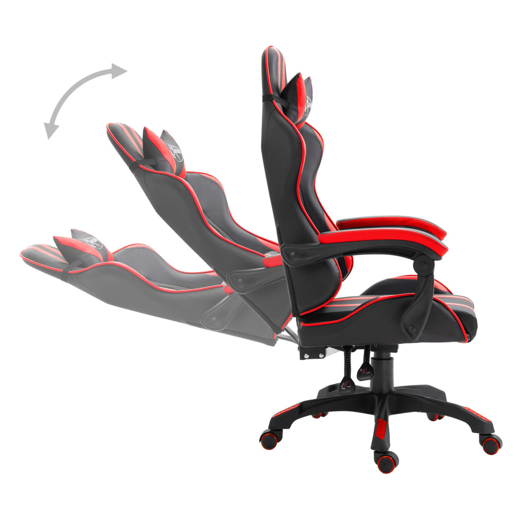 Gaming Chair Red Faux Leather