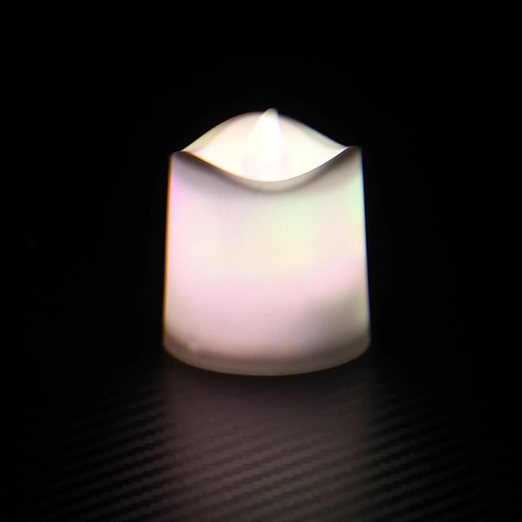 LED-Teelichter 12 Stk. Flammenlos Elektrisch Bunt