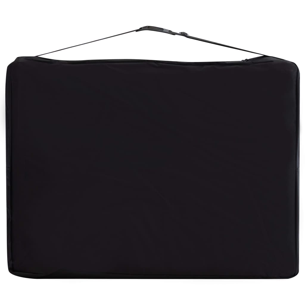 2-Zone Foldable Massage Table Aluminium Black and Purple