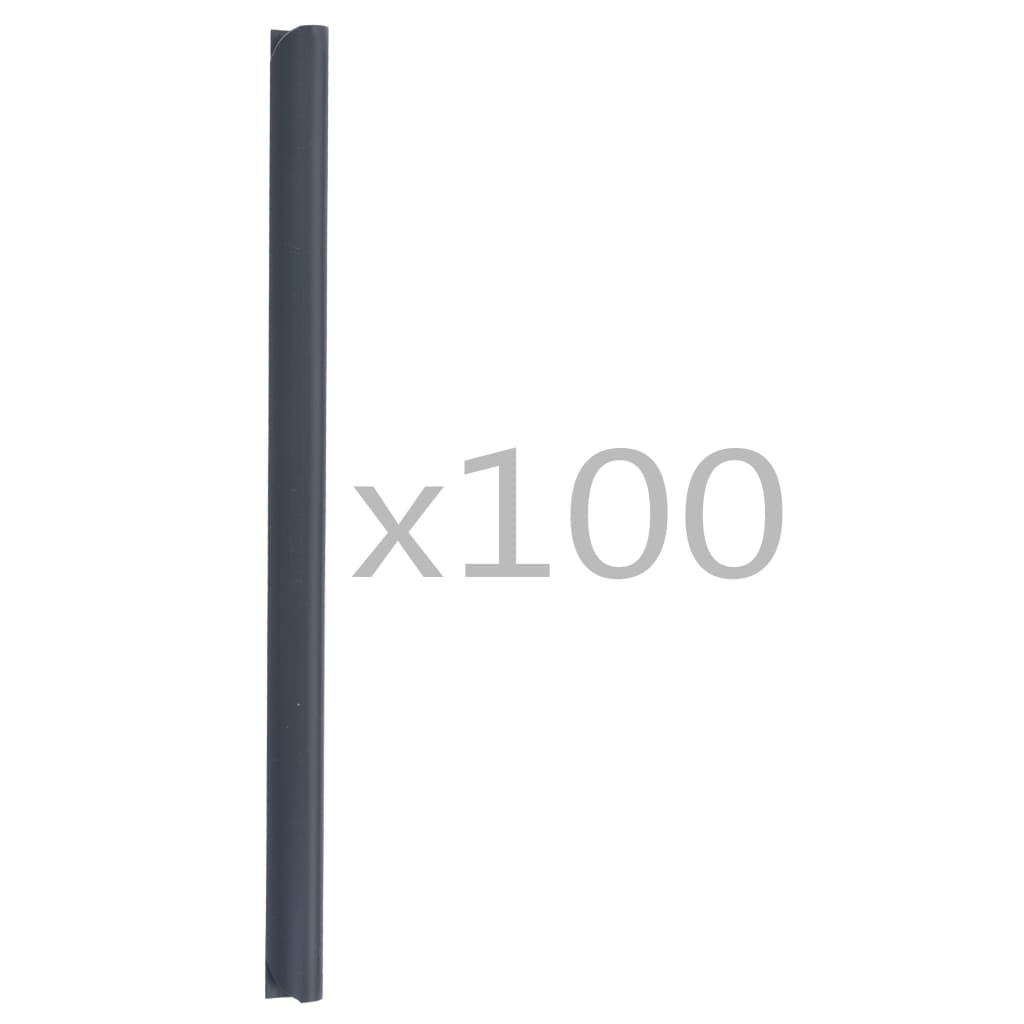 100 Stk. Clips für Sichtschutzstreifen PVC Anthrazit