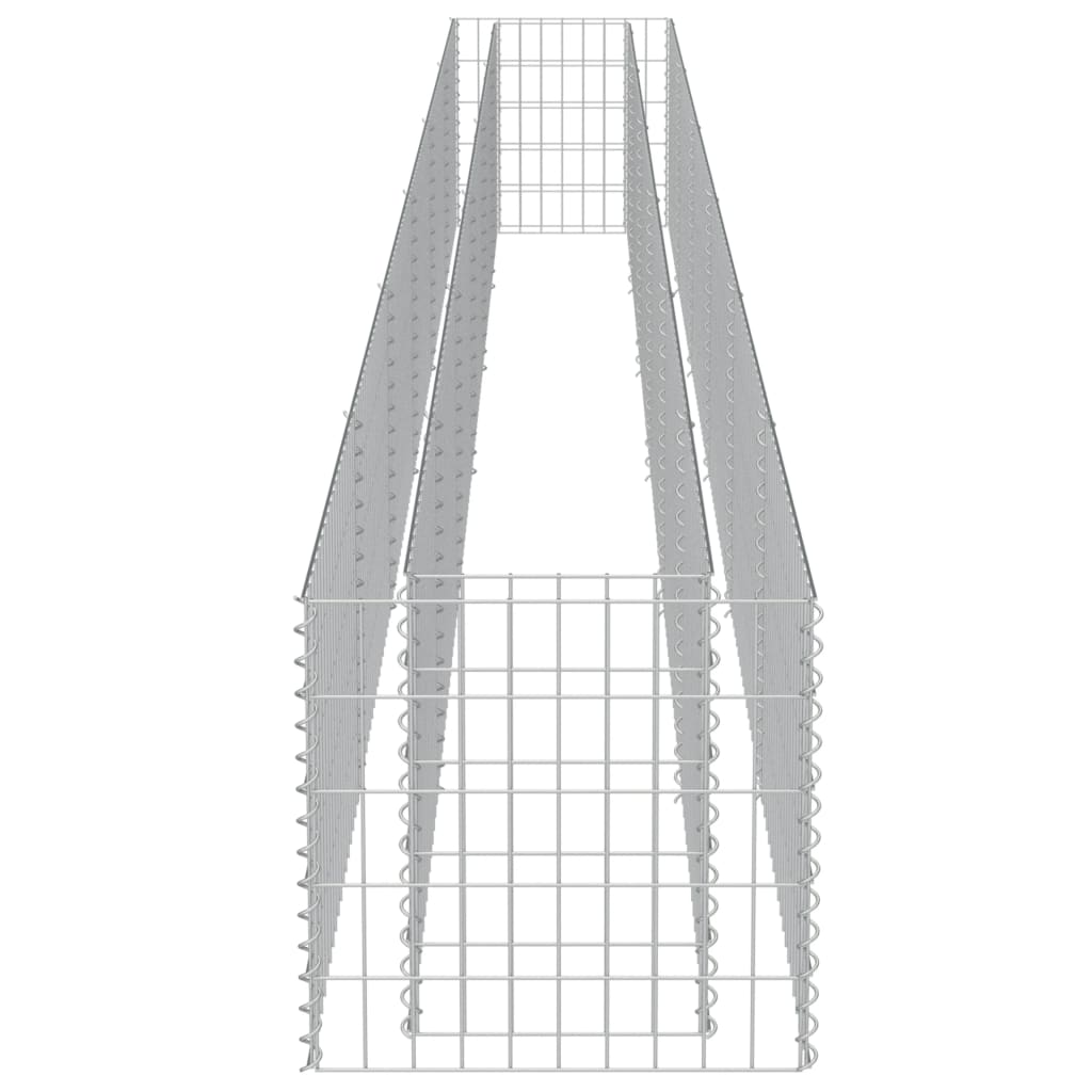  Gabionen-Hochbeet Verzinkter Stahl 540×50×50 cm