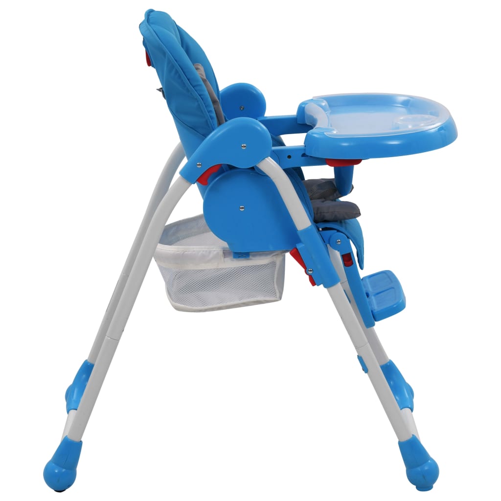 Chaise haute pour bébé Bleu et gris 