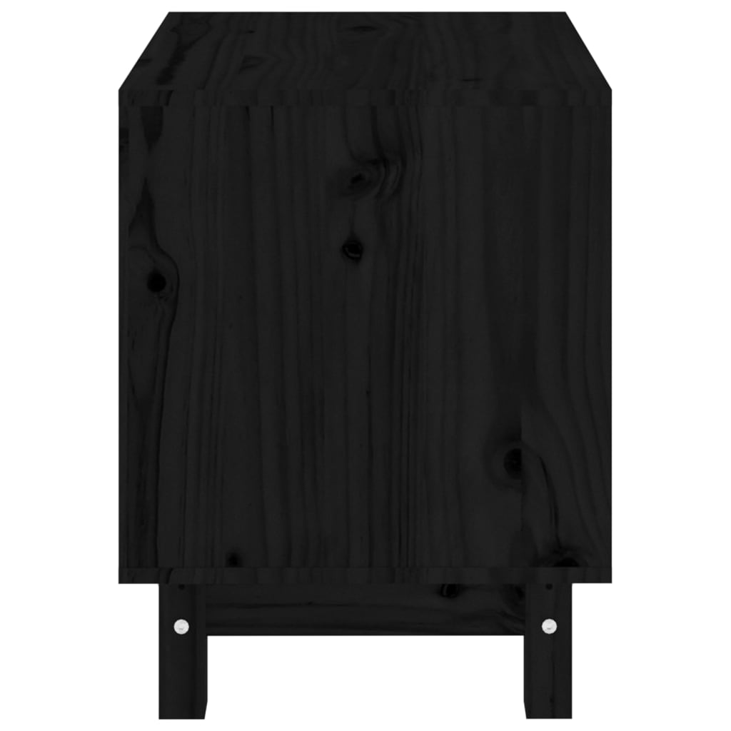 Dog House Black 50x40x52 cm Solid Wood Pine