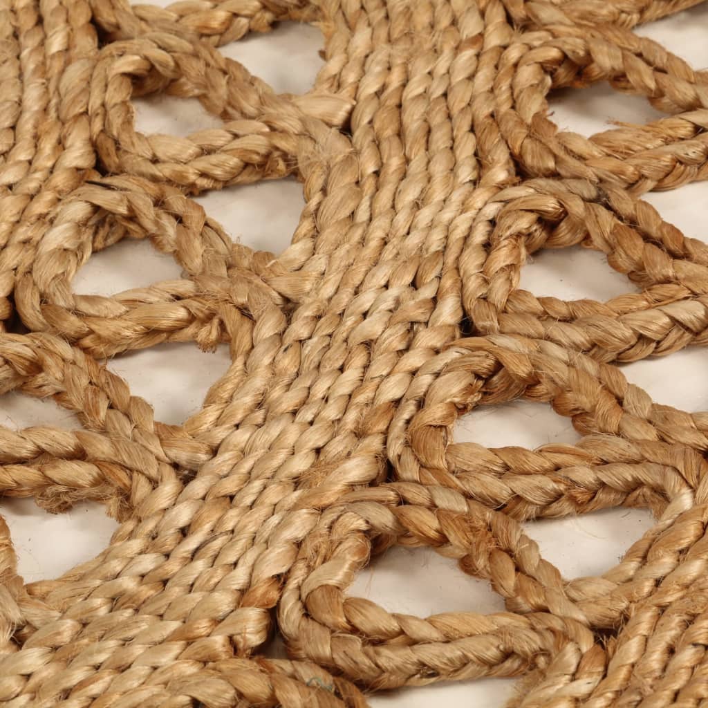 Area Rug Hand-braided Jute 120 cm Round
