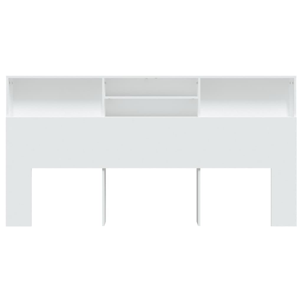 Armoire de tête de lit Blanc 200x19x103,5 cm