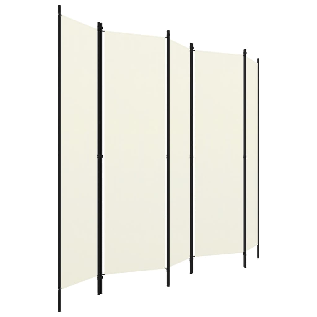 5-tlg. Raumteiler Weiss 250x180 cm