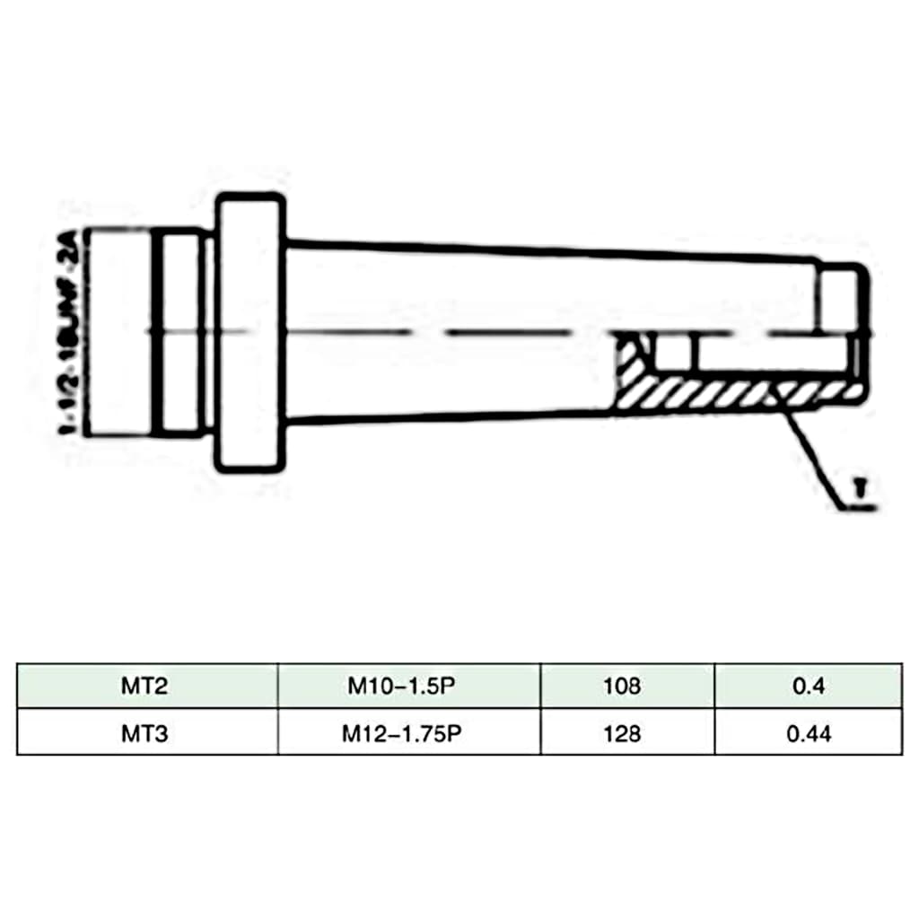 15-tlg. Bohrwerkzeug-Set 50 mm Bohrkopf MT3-F1-12