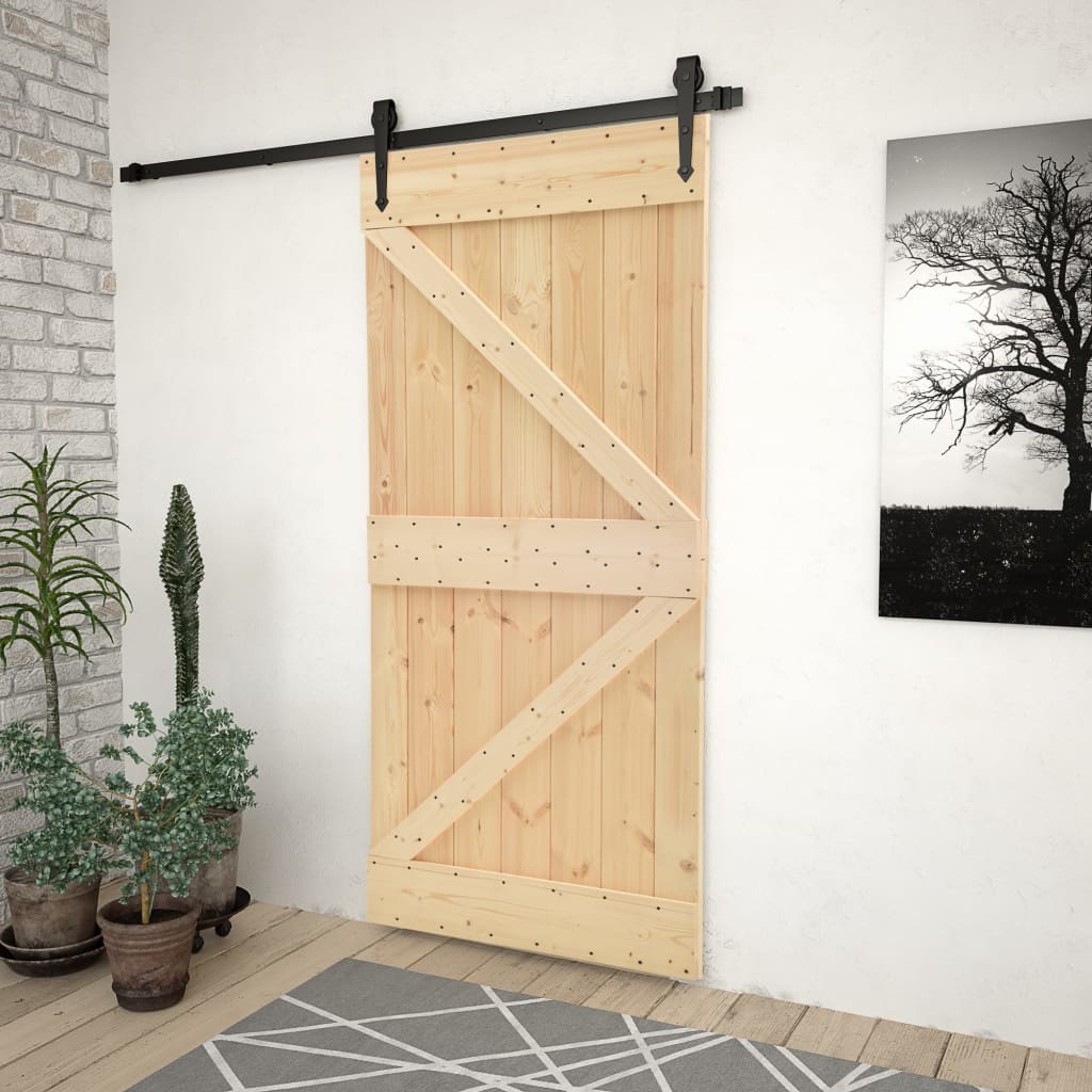 Door 80x210 cm Solid Pine Wood