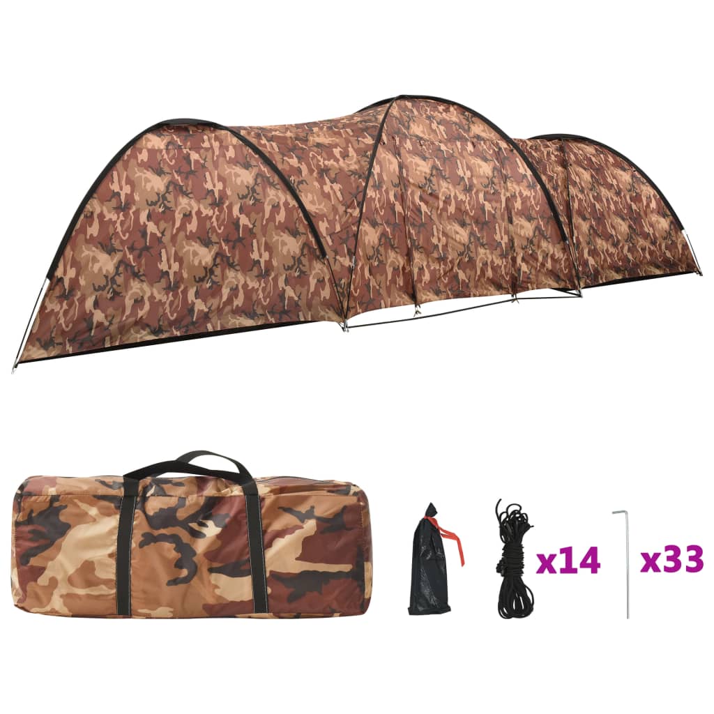 Camping-Zelt Iglu 650x240x190 cm 8 Personen Camouflage