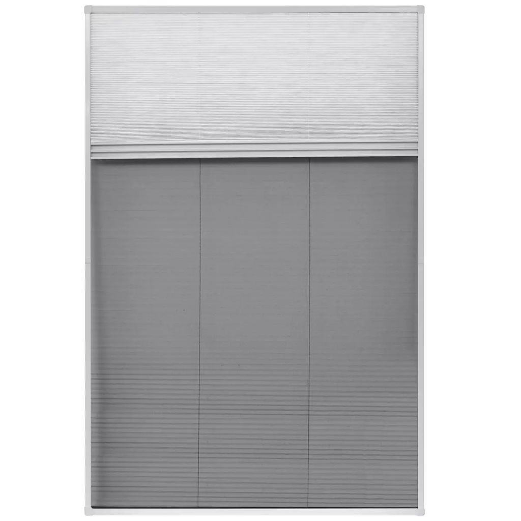 Insektenschutz-Plissee für Fenster Jalousie Aluminium 80x120 cm 