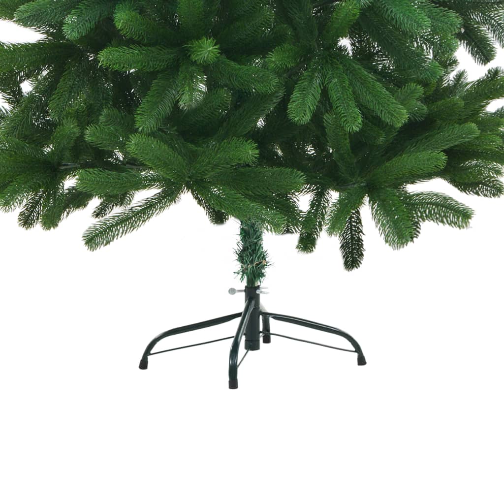 Arbre de Noël artificiel pré-éclairé et boules 210 cm vert