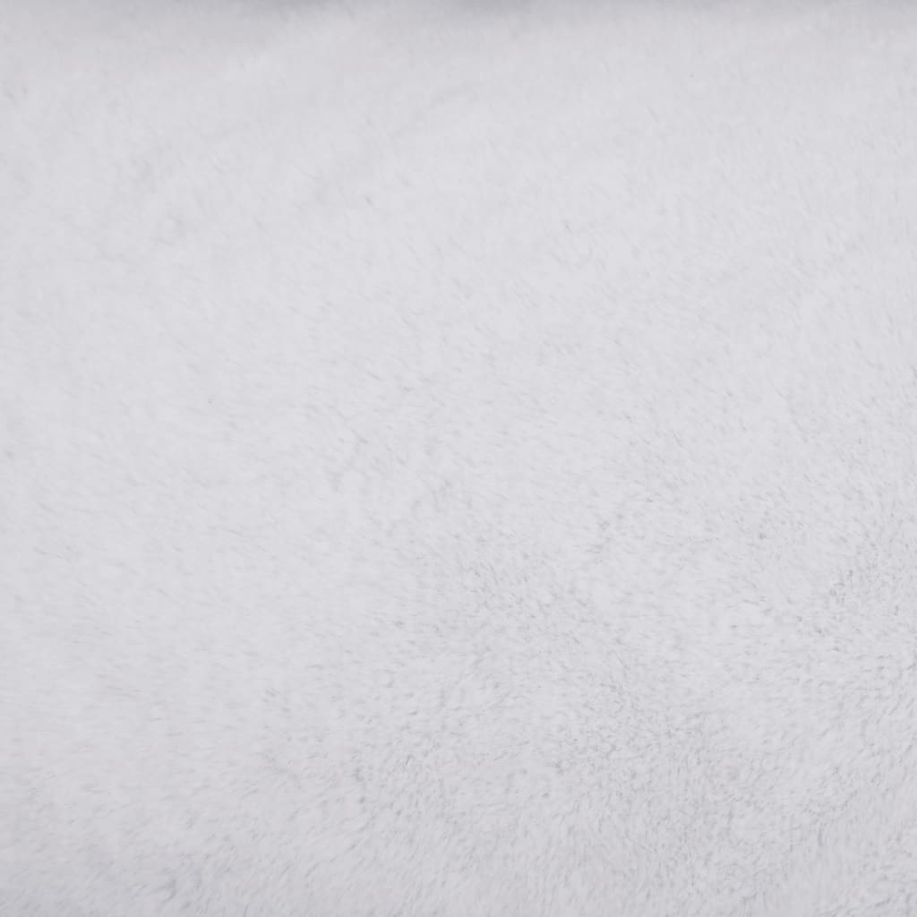 Hundebett Dunkelgrau-Weiss 85,5x70x23 cm Fleece Leinenoptik