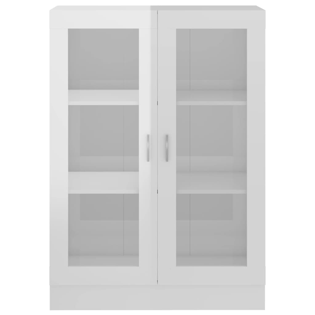 Armoire à vitrine Blanc brillant 82,5x30,5x115 cm Aggloméré