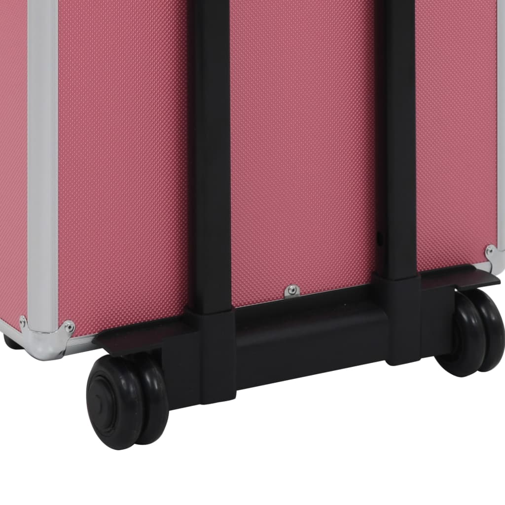 Make-up Trolley Aluminium Pink