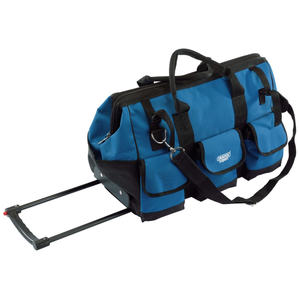 Draper Tools Rolling Tool Bag 60x30x35 cm Blue and Black 58 L