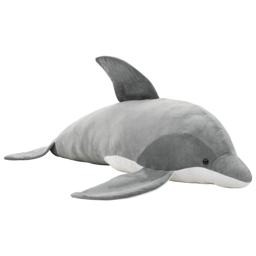 Delphin Kuscheltier Plüsch Grau