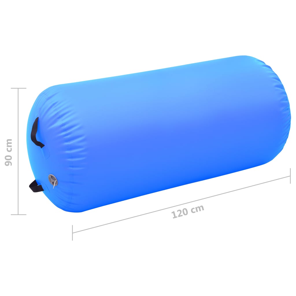 Inflatable Gymnastic Roll with Pump 120x90 cm PVC Blue