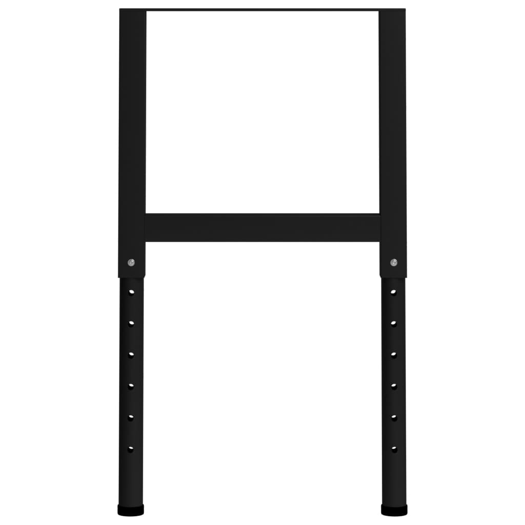 Adjustable Work Bench Frames 2 pcs Metal 55x(69-95.5) cm Black